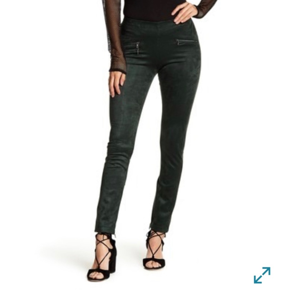 BCBGMaxazria “MORIS” Faux-Suede Legging